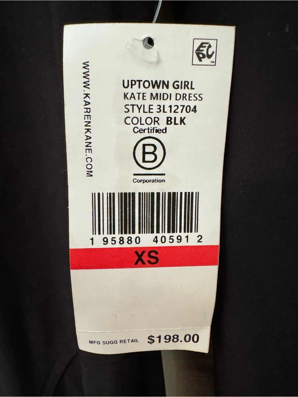 Karen Kane Uptown Girl Kate Midi Dress Black XS NWT - Picture 10 of 14